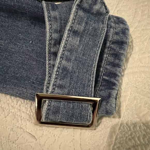 Loragal; Faux fur denim maxi trench coat - Picture 7 of 10